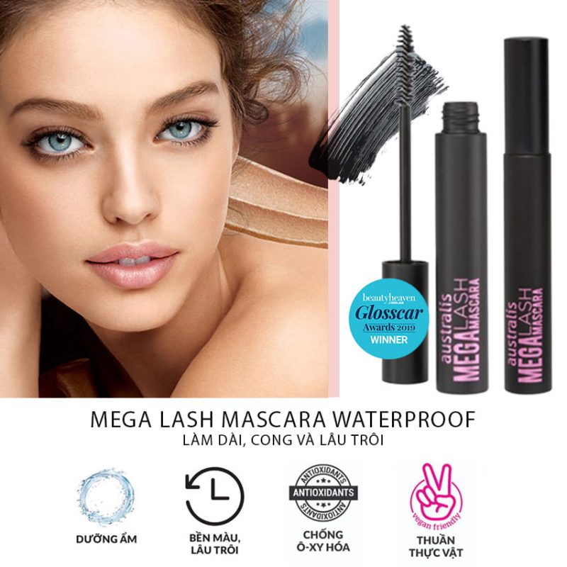 Mega Lash Black Mascara Làm Cong Duy Trì độ ẩm