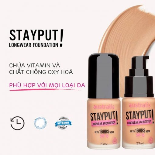 Stayput Longwear Foundation – Kem Nền Lâu Trôi Kháng Nước Lên Đến 16 Giờ