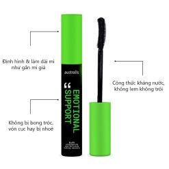Mascara dài, dày & cong mi lâu trôi Australis Emotional Support Mascara 8.5ml