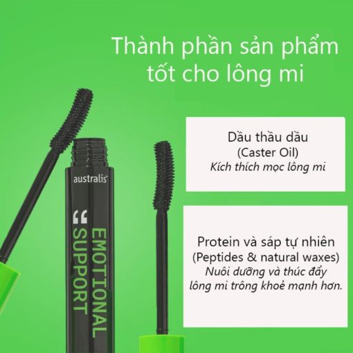 Mascara dài, dày & cong mi lâu trôi Australis Emotional Support Mascara 8.5ml