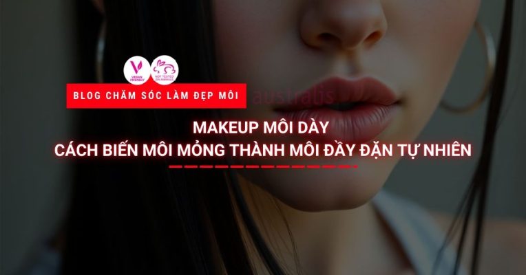 Makeup môi dày