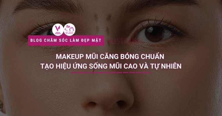 makeup mũi căng bóng